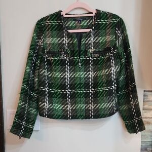 Chadwicks Green and Brown Plaid Jacket